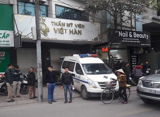 Thẩm mỹ viện Việt Hàn không có giấy phép hoạt động nhưng vẫn ngang nhiên nhận khách hàng.