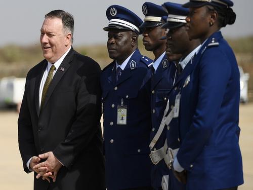 Ngoại trưởng Mỹ Mike Pompeo thăm châu Phi với nhiều mục đích. Ngoại trưởng Mỹ Mike Pompeo thăm châu Phi với nhiều mục đích.