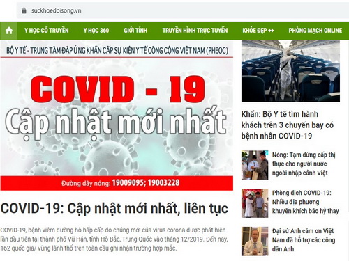 Người dân có thể theo dõi diễn biến dịch từ website của Bộ Y tế, báo Sức khỏe&Đời sống với những tin tức mới nhất. Người dân có thể theo dõi diễn biến dịch từ website của Bộ Y tế, báo Sức khỏe&Đời sống với những tin tức mới nhất.