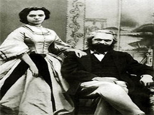 Karl Marx và vợ.