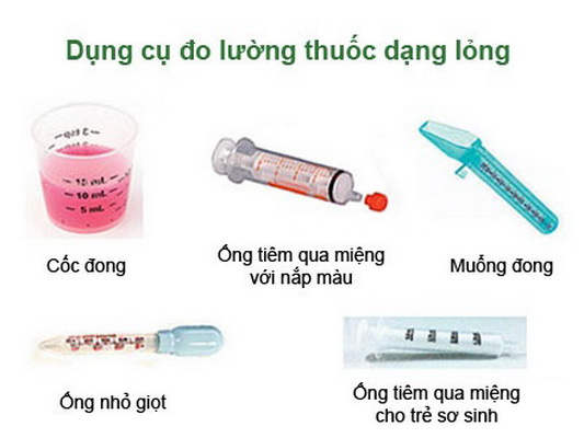 Một số dụng cụ đong thuốc dạng lỏng cho trẻ uống thuốc. Một số dụng cụ đong thuốc dạng lỏng cho trẻ uống thuốc.