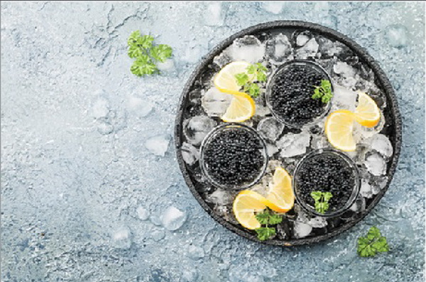 Trứng cá muối Caviar được ví von như những viên kim cương đen của biển cả.