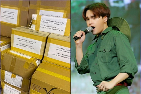 Ca sĩ Nguyễn Trần Trung Quân và những thùng nhu yếu phẩm gửi tới lực lượng chống dịch COVID-19 tại Đà Nẵng. Ca sĩ Nguyễn Trần Trung Quân và những thùng nhu yếu phẩm gửi tới lực lượng chống dịch COVID-19 tại Đà Nẵng.