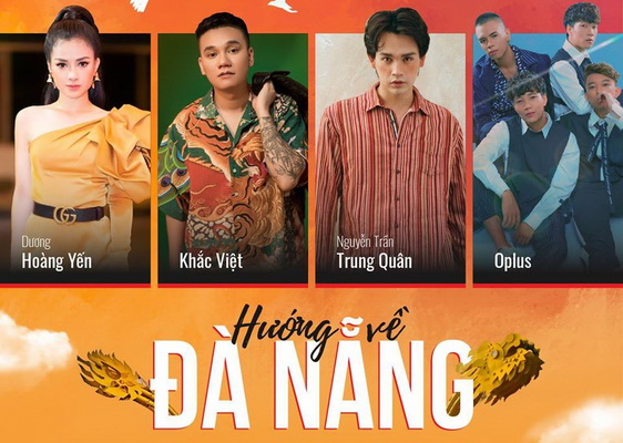 Các nghệ sĩ thực hiện liveshow trực tuyến Hướng về Đà Nẵng.