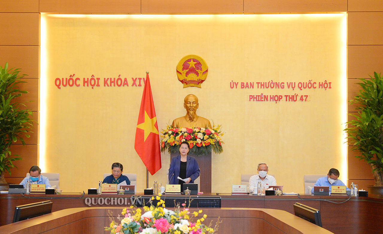 Chủ tịch Quốc hội Nguyễn Thị Kim Ngân phát biểu khai mạc phiên họp thứ 47.