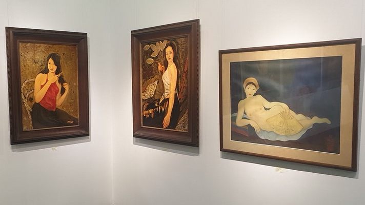 Một góc triển lãm “Nude - Vẻ đẹp tuyệt mỹ của tạo hóa”.