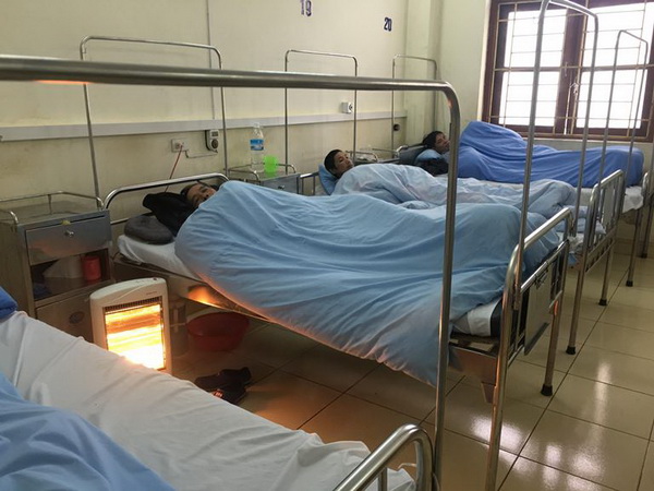 Hệ thống lò sưởi được bố trí tại các phòng điều trị bệnh nhân của TTYT Tiên Yên, Quảng Ninh.