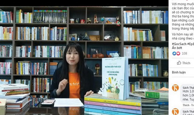 Livestream giới thiệu, quảng bá sách là chuyện thường thấy trong mùa dịch COVID-19.