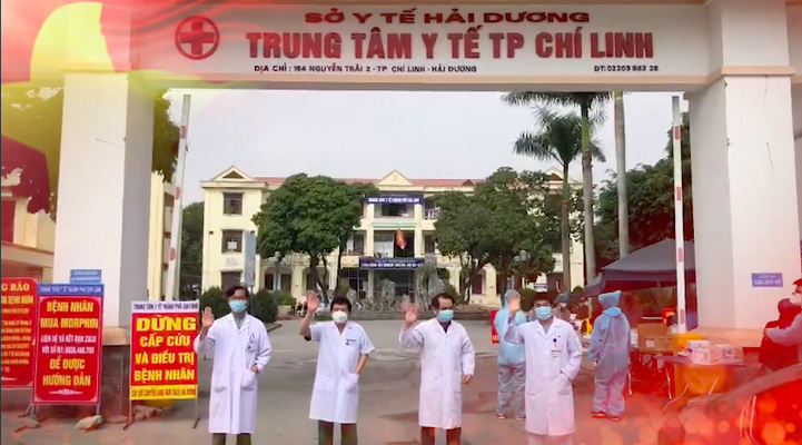 Hình ảnh các thầy thuốc xuất hiện trong MV Việt Nam rạng rỡ hoan ca.