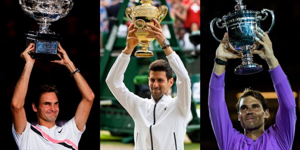 Cuộc đua của 3 tay vợt Federer - Djokovic - Nadal luôn hấp dẫn người hâm mộ.