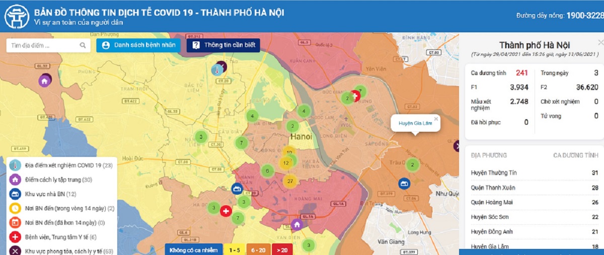 Bản đồ dịch tễ COVID-19 Hà Nội năm 2024 sẽ giúp bạn nắm bắt thông tin mới nhất về tình hình dịch bệnh trong thành phố. Được cập nhật thường xuyên, đây sẽ là nguồn tài nguyên quan trọng để bảo vệ sức khỏe và an toàn của cộng đồng.