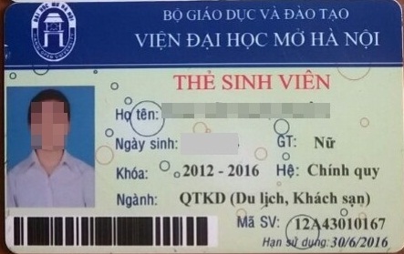 thẻ sinh viên giả