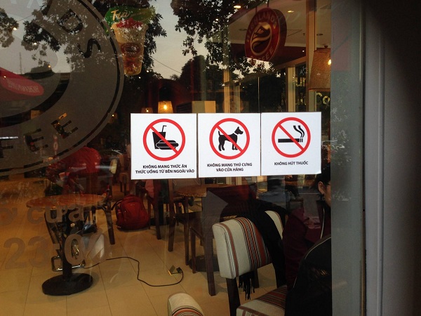 cấm hút thuốc lá ở nhà hàng
