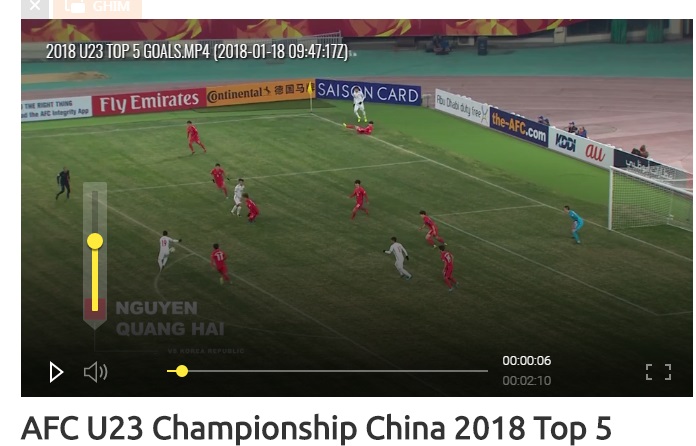 Top 5 bàn thắng AFC U23 2018
