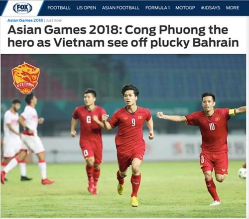 Trang chủ Liên đoàn bóng đá châu Á đánh giá cao và giành lợi ngợi khen cho Olympic Việt Nam khi thắng Bahrain 1 -0 ở vòng 1/16 để lần đầu tiên góp mặt ở Tứ kết một kỳ ASIAD