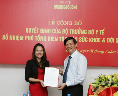 Lễ công bố Quyết định bổ nhiệm Phó Tổng biên tập báo SK&ÐS 1
