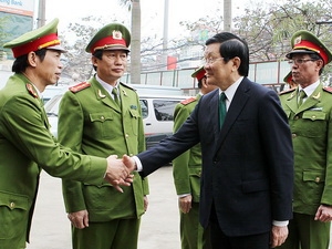Chủ tịch nước chúc Tết lực lượng an ninh, cảnh sát 1
