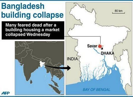 Tòa nhà 8 tầng bất ngờ bị sập tại Bangladesh, 82 người chết 8