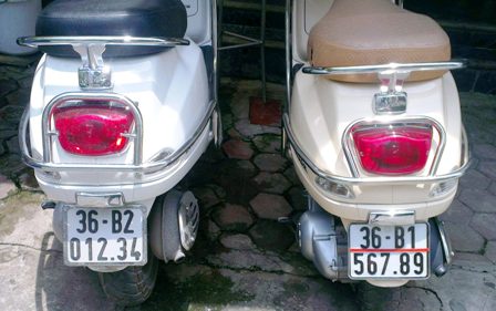 Xôn xao hai chiếc Vespa biển số “siêu khủng” 012.34 và 567.89 1