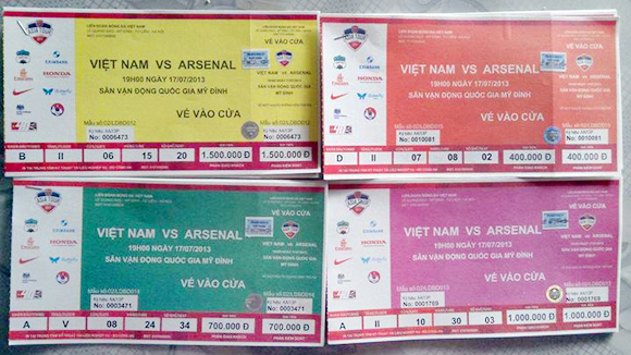 Sốc: Còn ế hơn 1.000 vé trận đấu tuyển Việt Nam – Arsenal 1