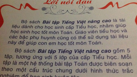 Tá hỏa vì sách Tiếng Việt dạy... làm Toán 2