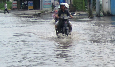 TPHCM: Mưa 30 phút, “sông” lại về phố 2