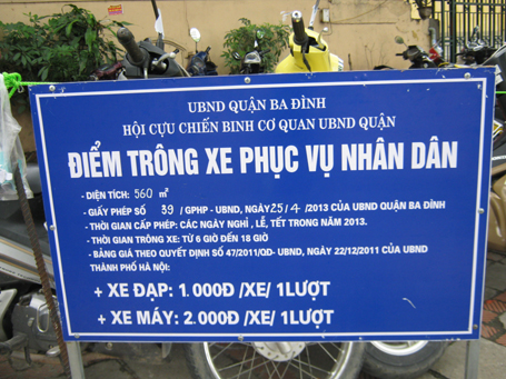 Sửng sốt điểm trông xe 2.000 đồng trong ngày lễ tại thủ đô 3