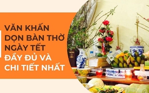 Bài cúng, văn khấn bao sái bàn thờ gia tiên, thần tài 2026 đúng, chuẩn