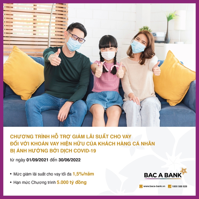 BAC A BANK giảm lãi suất cho vay đối với khoản vay hiện hữu của khách hàng cá nhân bị ảnh hưởng bởi dịch COVID-19 - Ảnh 1.