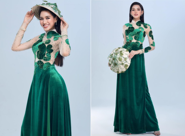 Hoa hậu Đỗ Thị Hà nói gì khi mặc áo dài lấy cảm hứng từ rau má tại Miss World 2021? - Ảnh 2.
