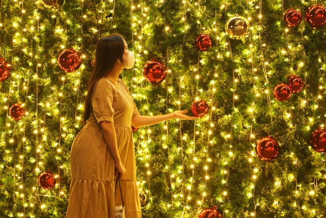 Người Sài Gòn hào hứng với cây thông Noel khổng lồ - Ảnh 6.