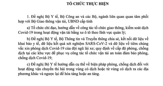 Hướng dẫn tạm thời về tổ chức giao thông, kiểm soát dịch đối với hoạt động vận tải bằng xe ô tô - Ảnh 3.