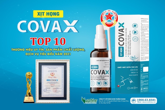 Xịt họng COVAX lọt "Top 10 Thương hiệu uy tín - Sản phẩm chất lượng - Dịch vụ tiêu biểu 2021" - Ảnh 3. Xịt họng COVAX lọt "Top 10 Thương hiệu uy tín - Sản phẩm chất lượng - Dịch vụ tiêu biểu 2021" - Ảnh 3.
