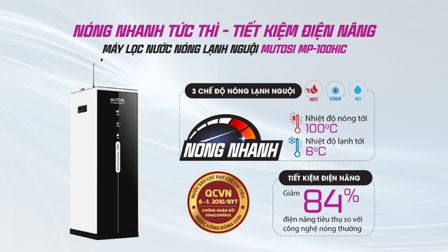 3 lý do không thể bỏ lỡ sản phẩm máy lọc nước nóng lạnh Mutosi  - Ảnh 1.