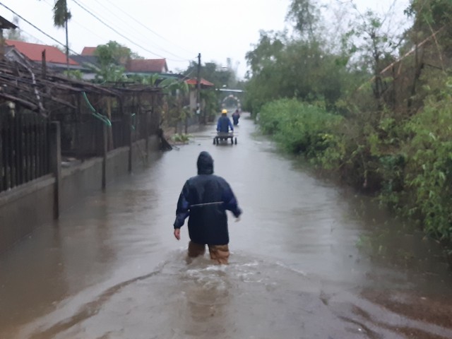 Mưa lớn kéo dài, vùng thấp trũng ở Thừa Thiên Huế bị ngập lụt - Ảnh 3.