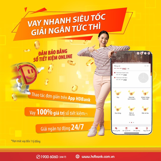 Tiền về ngay khi vay online tại App HDBank - Ảnh 1.