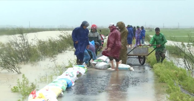 Quảng Bình: Chính quyền và người dân cùng hộ đê, thoát lũ, nỗ lực giảm thiệt hại do mưa lũ - Ảnh 2.