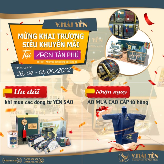 Cảm nhận của khách hàng khi tham gia khai trương cửa hàng Yến Sào V.Hải Yến Tại Aeon Mall Tân Phú - Ảnh 2.