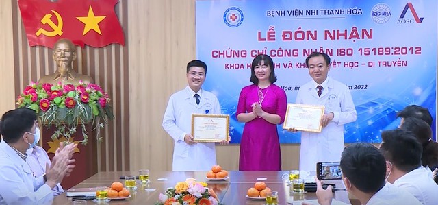 Bệnh viện Nhi Thanh Hoá đón nhận chứng chỉ ISO 15189:2012 - Ảnh 2.