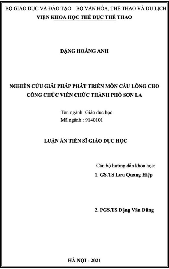 Tác giả luận án tiến sĩ ‘phát triển... môn cầu lông’ cho viên chức từng dự hội thảo quốc tế  - Ảnh 1.