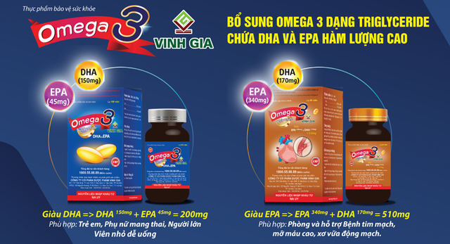 Dược Phẩm Vinh Gia “Ra mắt bộ sản phẩm Omega-3 dạng Triglyceride với DHA và EPA cao từ NaUy” - Ảnh 2. Dược Phẩm Vinh Gia “Ra mắt bộ sản phẩm Omega-3 dạng Triglyceride với DHA và EPA cao từ NaUy” - Ảnh 2.