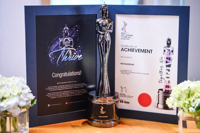 NovaGroup đón nhận giải thưởng &quot;Nơi làm việc tốt nhất châu Á 2022&quot; do Tạp chí HR Asia bình chọn - Ảnh 3.