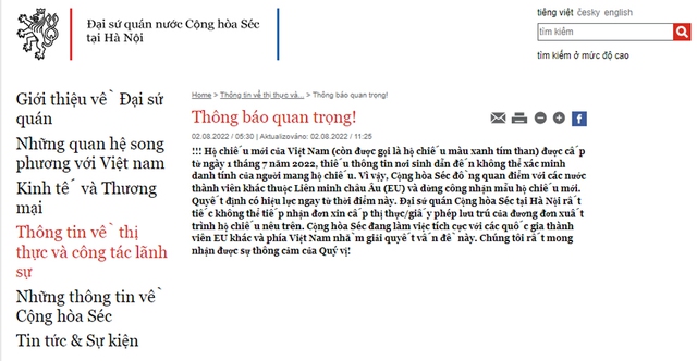 Thêm Cộng hòa Séc tạm dừng tiếp nhận đơn xin cấp thị thực đối với hộ chiếu mẫu mới - Ảnh 2.