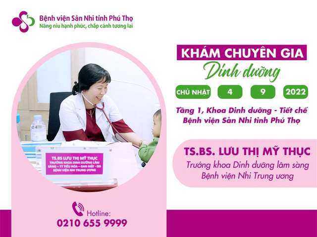 Khám Dinh dưỡng với chuyên gia BV Nhi Trung ương ngay tại Phú Thọ - Ảnh 1. Khám Dinh dưỡng với chuyên gia BV Nhi Trung ương ngay tại Phú Thọ - Ảnh 1.