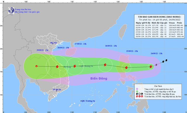 Bão Noru di chuyển rất nhanh, ngày càng mạnh thêm khi vào Biển Đông - Ảnh 2.