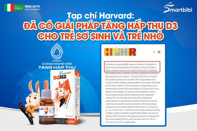 Tạp chí Harvard Mỹ: Đã có giải pháp tăng hấp thu D3 cho trẻ sơ sinh và trẻ nhỏ - Ảnh 1.