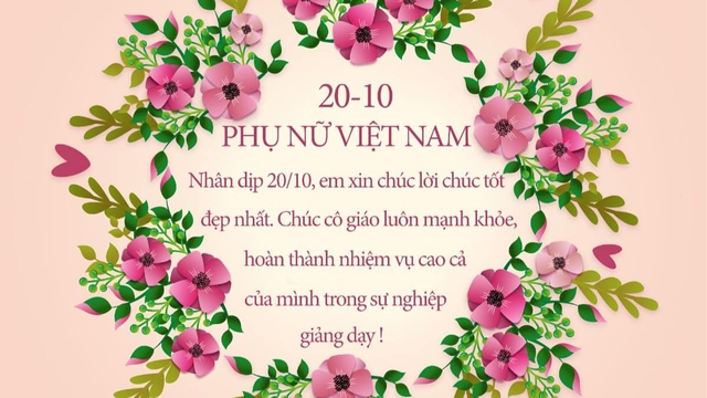Những mẫu thiệp chúc mừng Ngày phụ nữ Việt Nam 20/10 đẹp nhất - Ảnh 20.