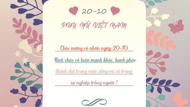 Những mẫu thiệp chúc mừng Ngày phụ nữ Việt Nam 20/10 đẹp nhất - Ảnh 21.