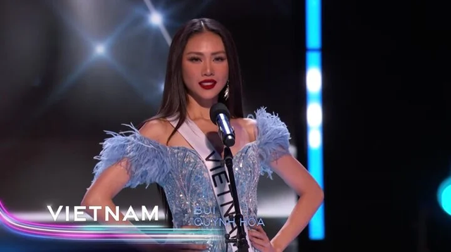 Bùi Quỳnh Hoa trình diễn 'thiếu điểm nhấn' tại bán kết Miss Universe 2023- Ảnh 1.