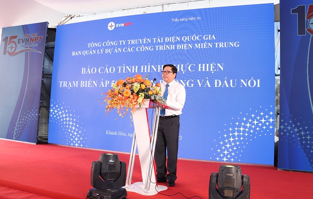 Gắn biển công trình Trạm biến áp 500kV Vân Phong và đấu nối - Chào mừng Đại hội XIII Công đoàn Việt Nam nhiệm kỳ 2023 - 2028- Ảnh 1.